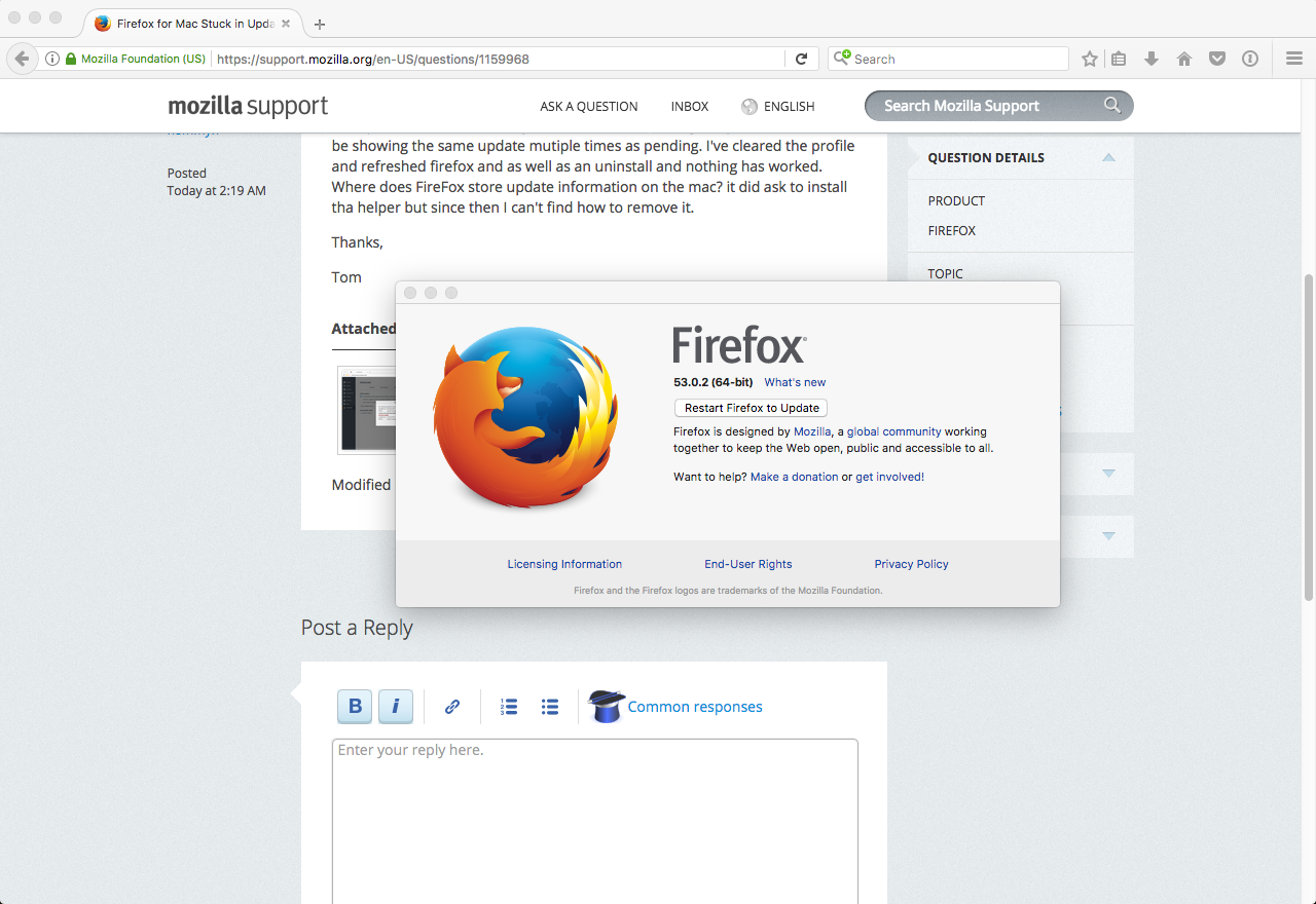 mozilla firefox for mac on the laucher